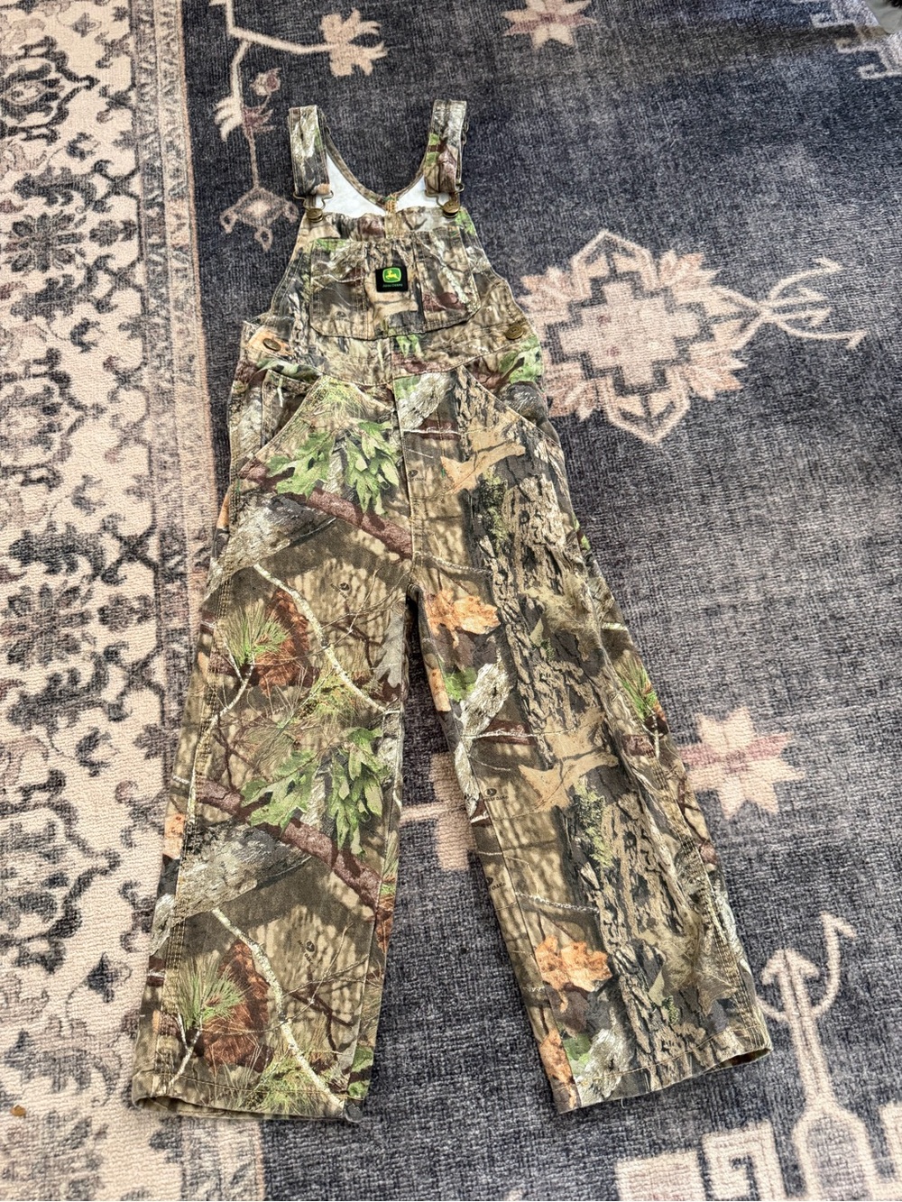 John Deere Mossy Oak Camo Bib Overalls Boys Size 5 Hunting